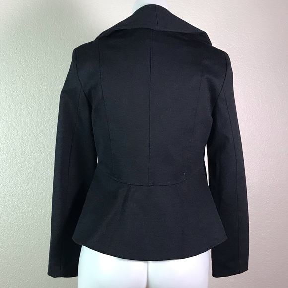 INC INTERNATIONAL CONCEPTS BLACK RUFFLE JACKET - Picture 4 of 5